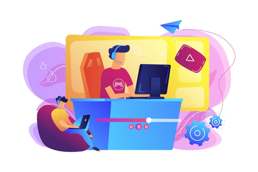 ilustração sobre conteúdo web e vídeos