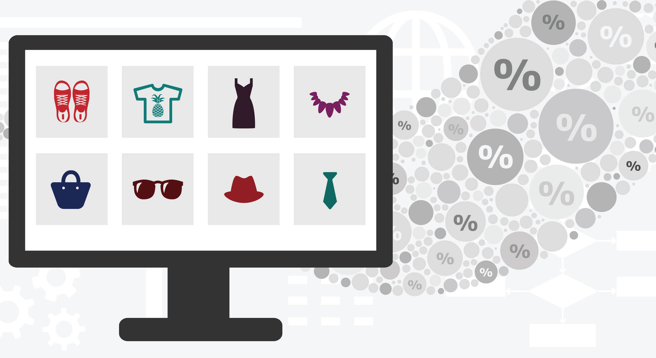 ilustração sobre o comportamento do consumidor online