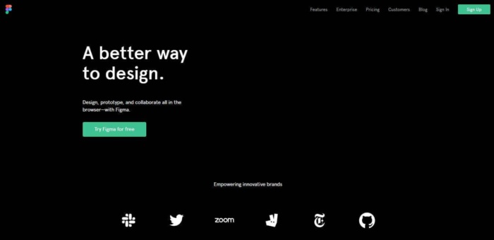 printscreen site exemplo de ui design