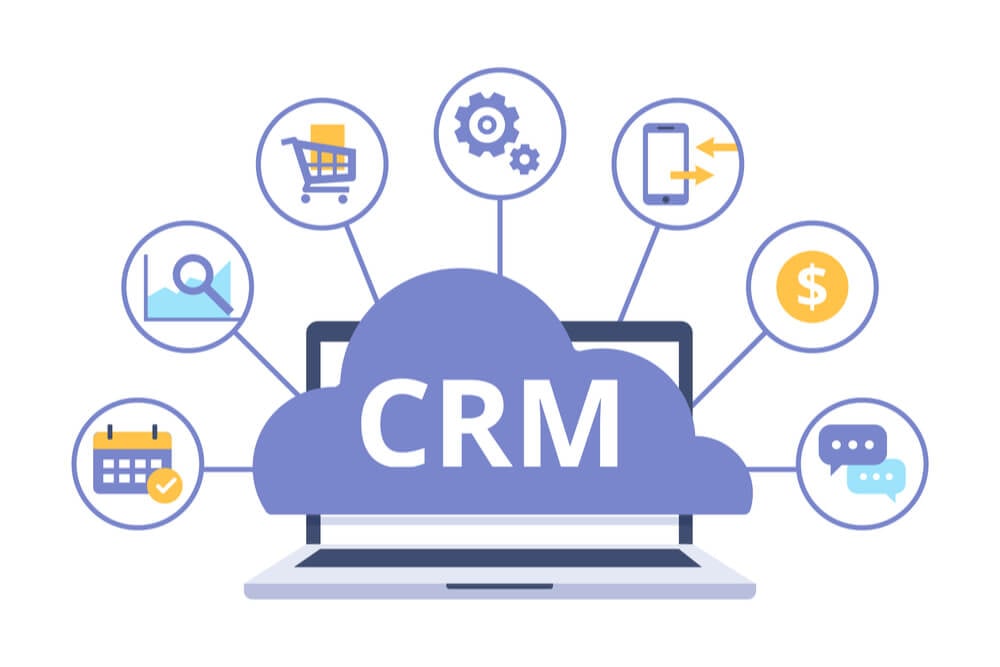 ilustração com a palavra CRM