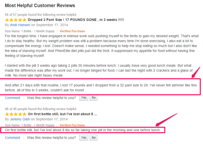 Exemplo de review de cliente